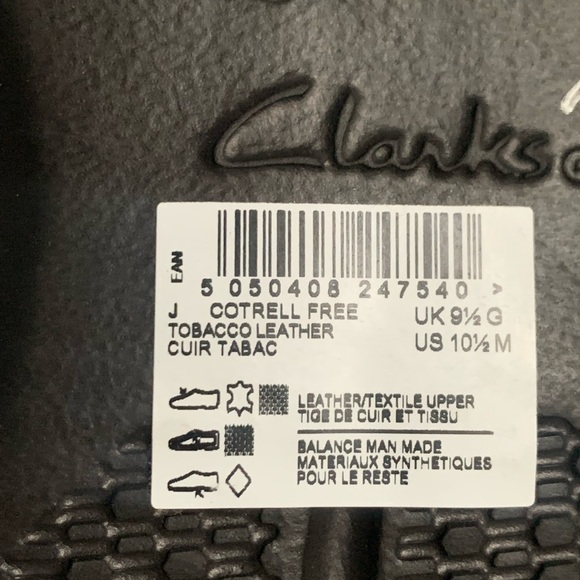 Clarks Men's Cotrell Free Leather Slip On Casual Loafer NWT Tobacco 10.5 - Picture 10 of 10